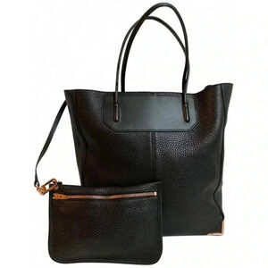 Alexander wang black pebbled leather satchel handbag